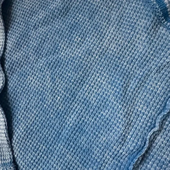 Zenana Outfitters Sky Blue Waffle Knit Top - Picture 2 of 3